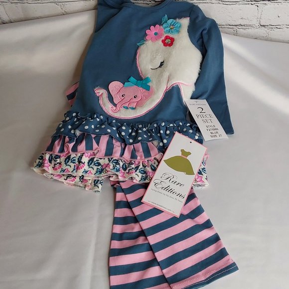 'RARE EDITIONS' TOP & PANTS ELEPHANT OUTFIT - Picture 16 of 16